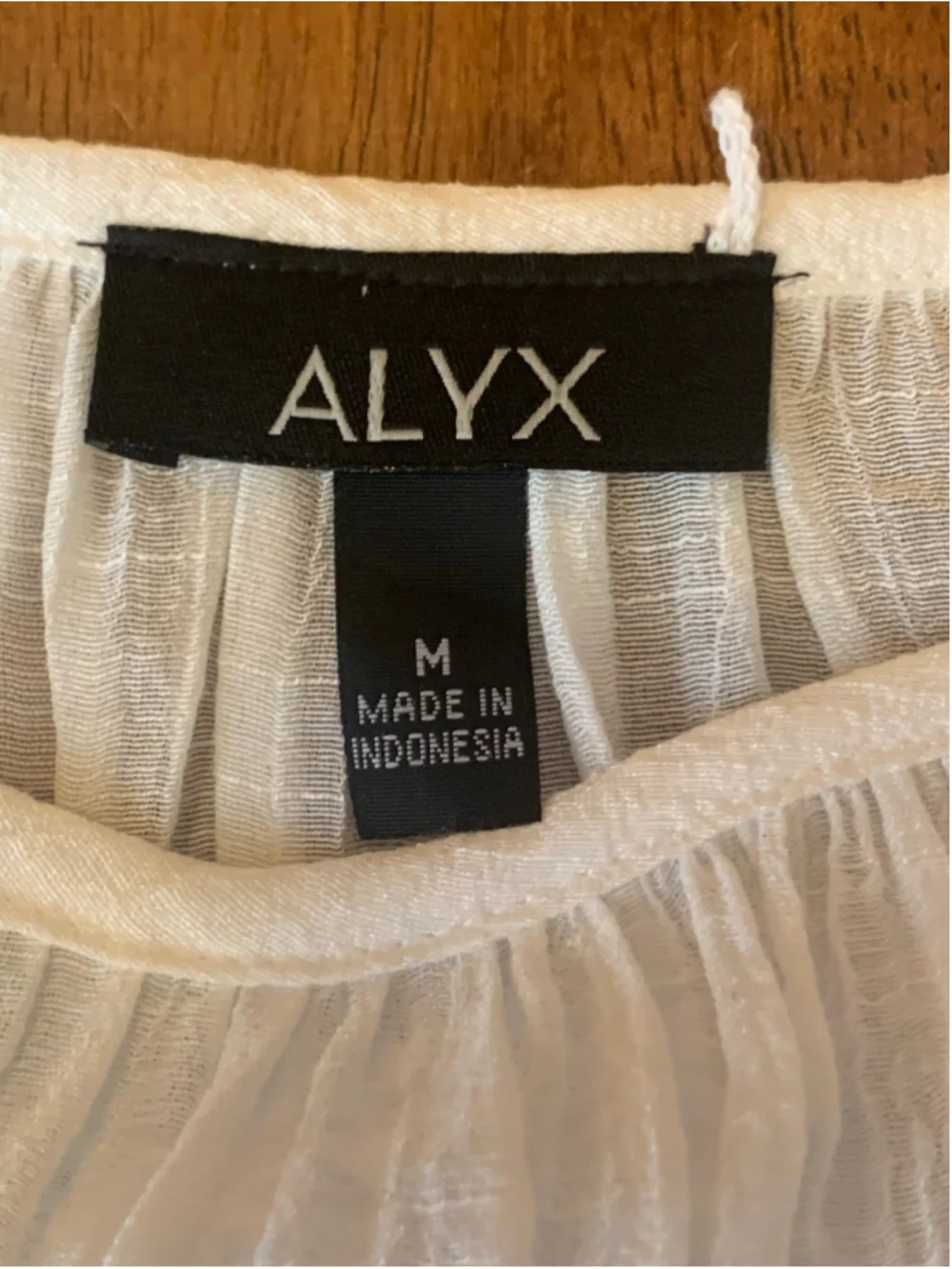 ALYX White Tie-Front Blouse with Lace Detail, Size M